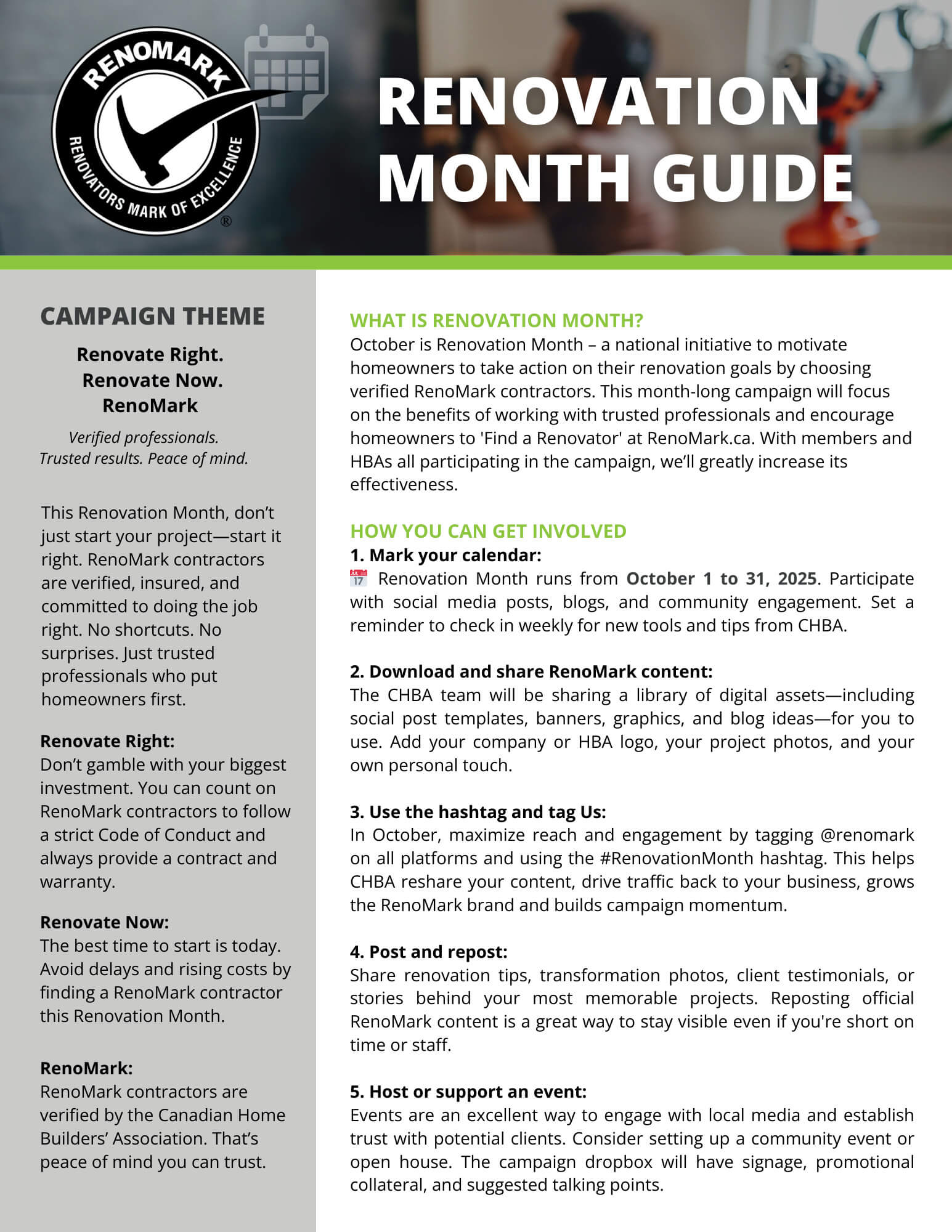 Renovation Month Guide