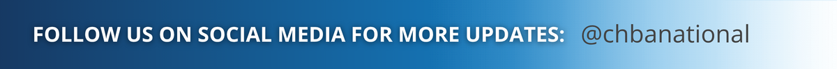 Banner with a blue gradient background. White text reads, FOLLOW US ON SOCIAL MEDIA FOR MORE UPDATES: followed by @crbhanational in brown.