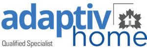 Adaptiv Home logo with the words Qualified Specialist below, representing an expert in aging in place home renovation.